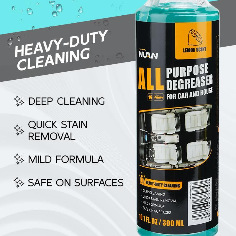 NUAN- Multi-Purpose Cleaning Spray: an All-In-One Household Cleaner Suitable for Kitchens, Bathrooms, and Both Interior and Exterior Car Surfaces. Effectively Removes Stubborn Stains.